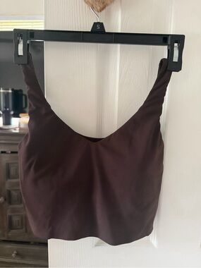 aerie Brown Seamless Cropped Tank Top